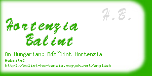 hortenzia balint business card